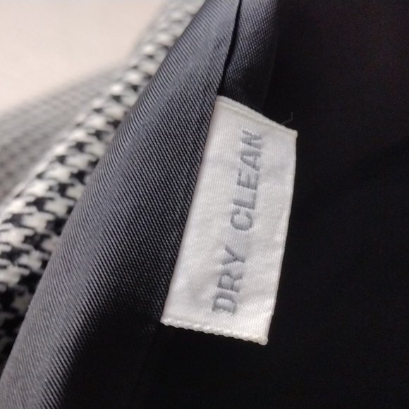 Spiegel Houndstooth Wool Blend One Notched Long Sleeve Button Front Blazer - Picture 8 of 14